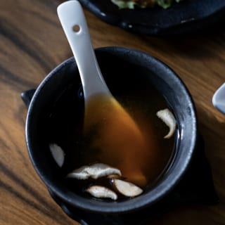 Miso soup with shiitake mushrooms